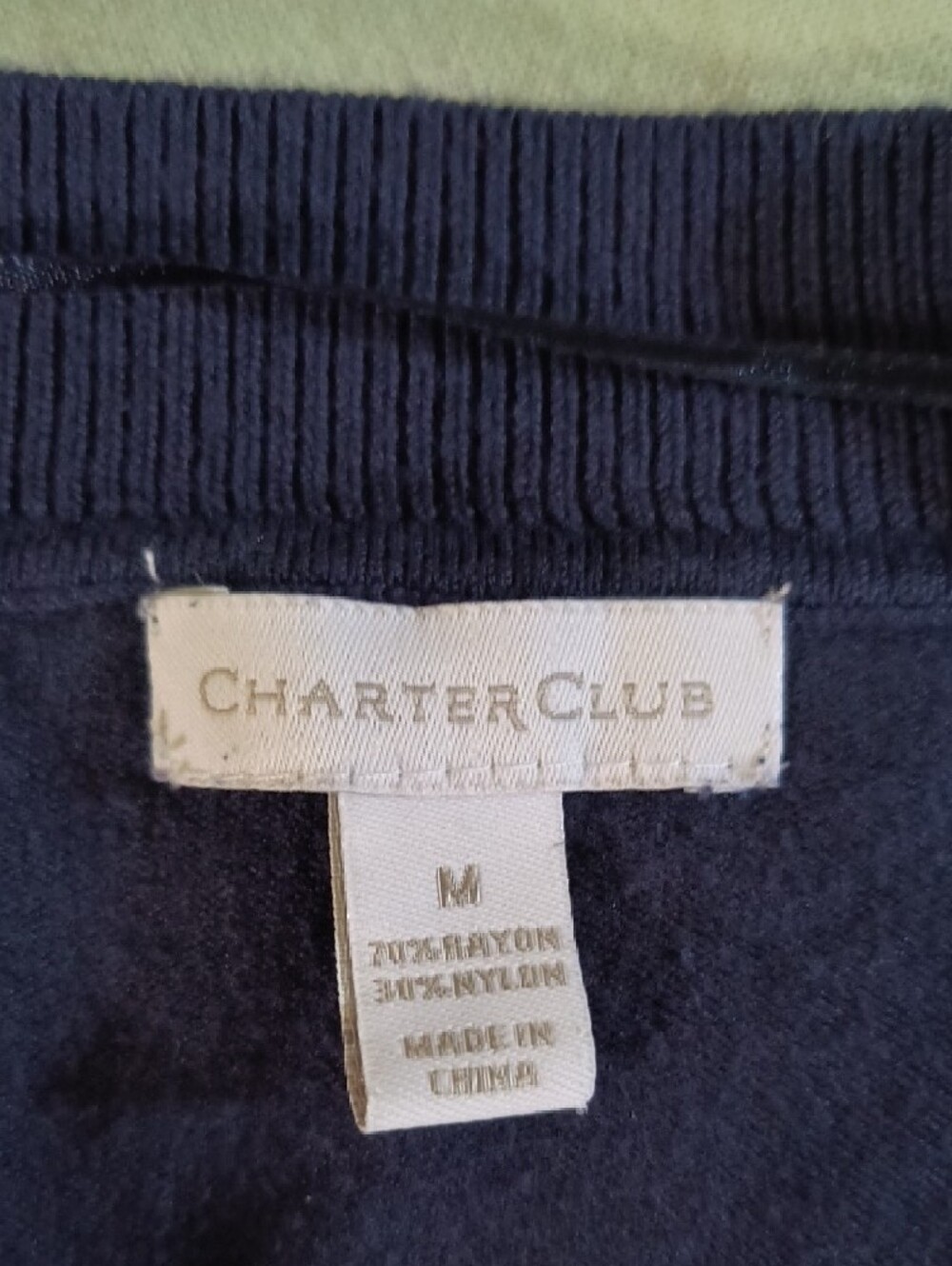 Charter Club Navy Short-Sleeve Open Cardigan - Picture 3 of 5